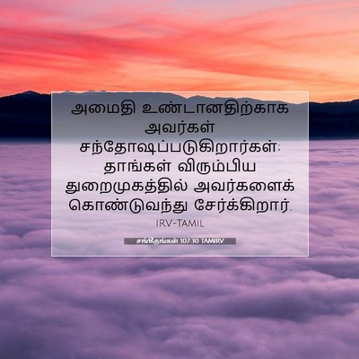 Picture 07 - சங்கீதங்கள் 107:30 TAMIRV - அமைதி - Bible Verse Picture