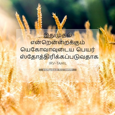 Picture 07 - சங்கீதங்கள் 113:2 TAMIRV - இதுமுதல் - Bible Verse Picture