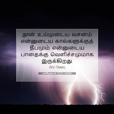 Picture 07 - சங்கீதங்கள் 119:105 TAMIRV - நூன். உம்முடைய - Bible Verse Picture