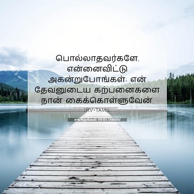 Picture 07 - சங்கீதங்கள் 119:115 TAMIRV - பொல்லாதவர்களே, - Bible Verse Picture