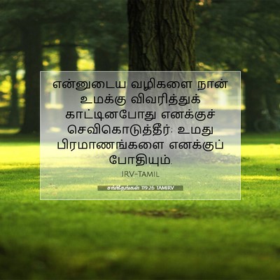 Picture 07 - சங்கீதங்கள் 119:26 TAMIRV - என்னுடைய வழிகளை - Bible Verse Picture