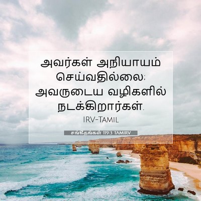 Picture 07 - சங்கீதங்கள் 119:3 TAMIRV - அவர்கள் அநியாயம் - Bible Verse Picture