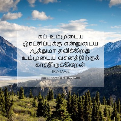 Picture 07 - சங்கீதங்கள் 119:81 TAMIRV - கப். உம்முடைய - Bible Verse Picture