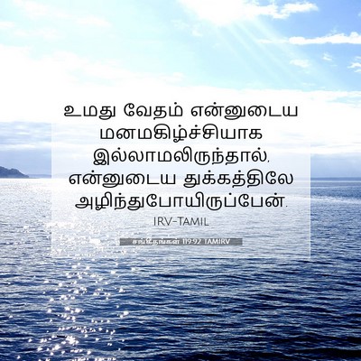 Picture 07 - சங்கீதங்கள் 119:92 TAMIRV - உமது வேதம் - Bible Verse Picture