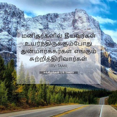 Picture 07 - சங்கீதங்கள் 12:8 TAMIRV - மனிதர்களில் - Bible Verse Picture