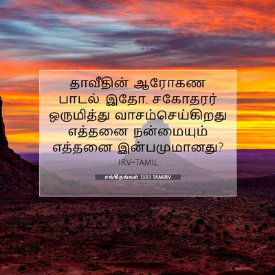 Picture 07 - சங்கீதங்கள் 133:1 TAMIRV - தாவீதின் ஆரோகண - Bible Verse Picture