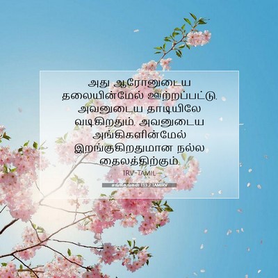 Picture 07 - சங்கீதங்கள் 133:2 TAMIRV - அது ஆரோனுடைய - Bible Verse Picture