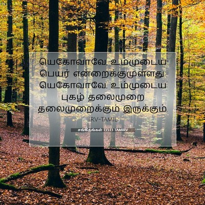 Picture 07 - சங்கீதங்கள் 135:13 TAMIRV - யெகோவாவே, - Bible Verse Picture