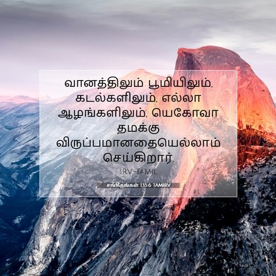 Picture 07 - சங்கீதங்கள் 135:6 TAMIRV - வானத்திலும் - Bible Verse Picture