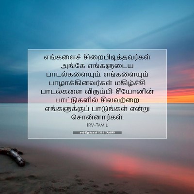 Picture 07 - சங்கீதங்கள் 137:3 TAMIRV - எங்களைச் - Bible Verse Picture
