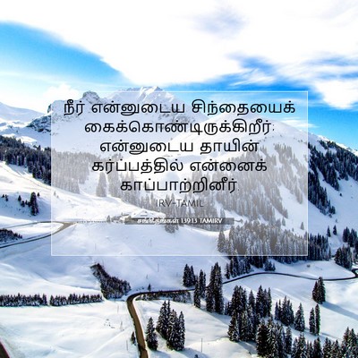 Picture 07 - சங்கீதங்கள் 139:13 TAMIRV - நீர் என்னுடைய - Bible Verse Picture