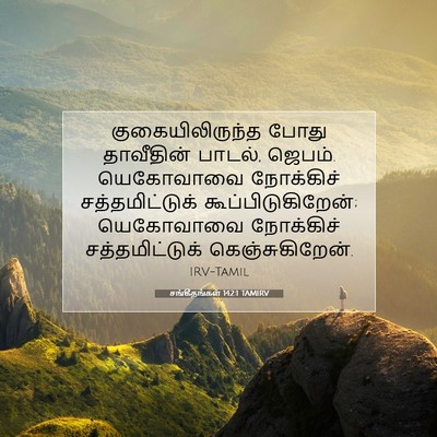 Picture 07 - சங்கீதங்கள் 142:1 TAMIRV - குகையிலிருந்த - Bible Verse Picture