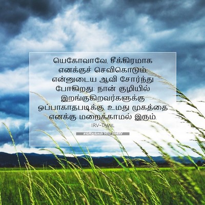 Picture 07 - சங்கீதங்கள் 143:7 TAMIRV - யெகோவாவே, - Bible Verse Picture