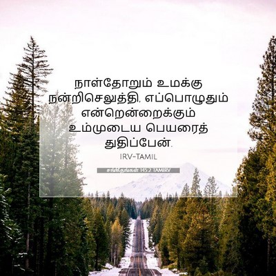 Picture 07 - சங்கீதங்கள் 145:2 TAMIRV - நாள்தோறும் உமக்கு - Bible Verse Picture