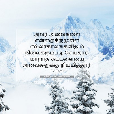 Picture 07 - சங்கீதங்கள் 148:6 TAMIRV - அவர் அவைகளை - Bible Verse Picture
