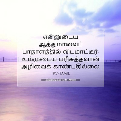 Picture 07 - சங்கீதங்கள் 16:10 TAMIRV - என்னுடைய - Bible Verse Picture