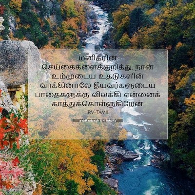 Picture 07 - சங்கீதங்கள் 17:4 TAMIRV - மனிதரின் - Bible Verse Picture