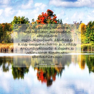 Picture 07 - சங்கீதங்கள் 17:7 TAMIRV - உம்மிடம் - Bible Verse Picture