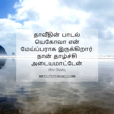 Picture 07 - சங்கீதங்கள் 23:1 TAMIRV - தாவீதின் பாடல். - Bible Verse Picture