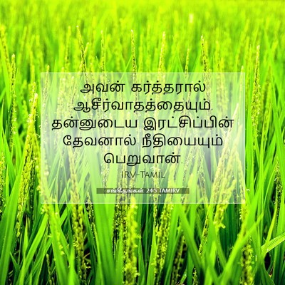 Picture 07 - சங்கீதங்கள் 24:5 TAMIRV - அவன் கர்த்தரால் - Bible Verse Picture