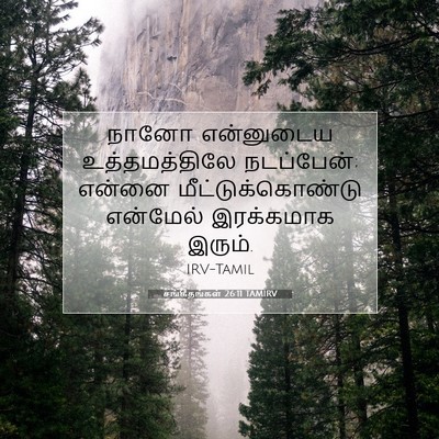 Picture 07 - சங்கீதங்கள் 26:11 TAMIRV - நானோ என்னுடைய - Bible Verse Picture