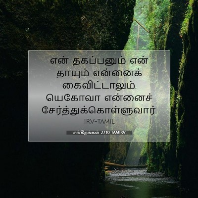 Picture 07 - சங்கீதங்கள் 27:10 TAMIRV - என் தகப்பனும் என் - Bible Verse Picture