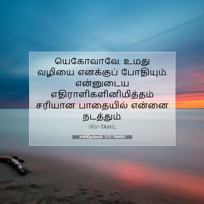 Picture 07 - சங்கீதங்கள் 27:11 TAMIRV - யெகோவாவே, உமது - Bible Verse Picture