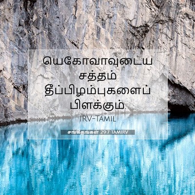 Picture 07 - சங்கீதங்கள் 29:7 TAMIRV - யெகோவாவுடைய - Bible Verse Picture