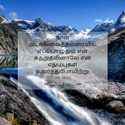 Picture 07 - சங்கீதங்கள் 32:3 TAMIRV - நான் - Bible Verse Picture
