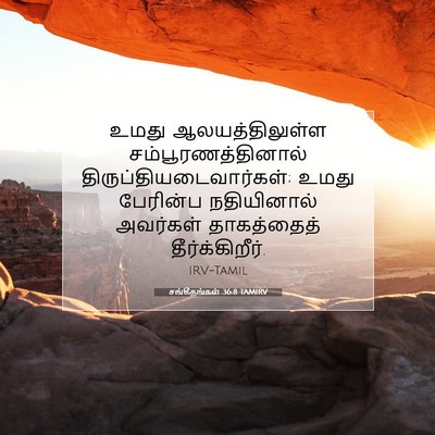 Picture 07 - சங்கீதங்கள் 36:8 TAMIRV - உமது ஆலயத்திலுள்ள - Bible Verse Picture