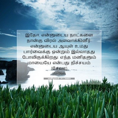 Picture 07 - சங்கீதங்கள் 39:5 TAMIRV - இதோ, என்னுடைய - Bible Verse Picture