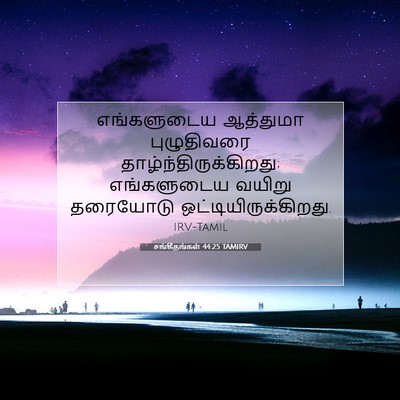 Picture 07 - சங்கீதங்கள் 44:25 TAMIRV - எங்களுடைய ஆத்துமா - Bible Verse Picture