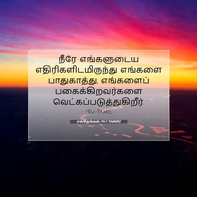 Picture 07 - சங்கீதங்கள் 44:7 TAMIRV - நீரே எங்களுடைய - Bible Verse Picture