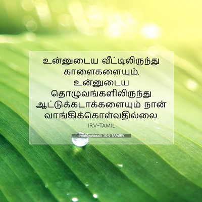 Picture 07 - சங்கீதங்கள் 50:9 TAMIRV - உன்னுடைய - Bible Verse Picture