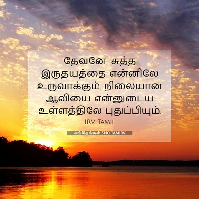 Picture 07 - சங்கீதங்கள் 51:10 TAMIRV - தேவனே, சுத்த - Bible Verse Picture
