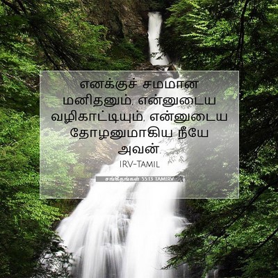 Picture 07 - சங்கீதங்கள் 55:13 TAMIRV - எனக்குச் சமமான - Bible Verse Picture
