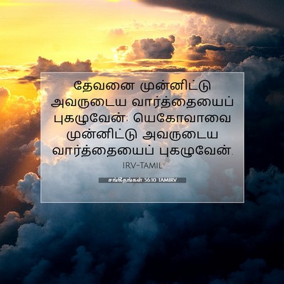 Picture 07 - சங்கீதங்கள் 56:10 TAMIRV - தேவனை முன்னிட்டு - Bible Verse Picture