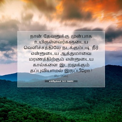 Picture 07 - சங்கீதங்கள் 56:13 TAMIRV - நான் தேவனுக்கு - Bible Verse Picture
