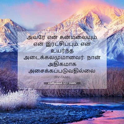 Picture 07 - சங்கீதங்கள் 62:2 TAMIRV - அவரே என் - Bible Verse Picture