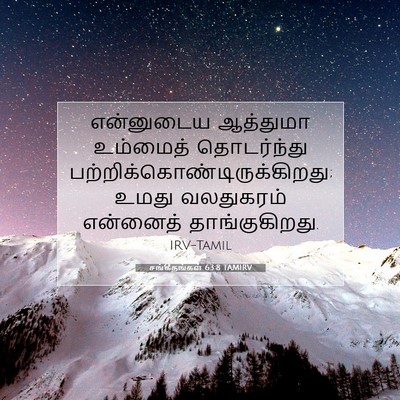 Picture 07 - சங்கீதங்கள் 63:8 TAMIRV - என்னுடைய ஆத்துமா - Bible Verse Picture