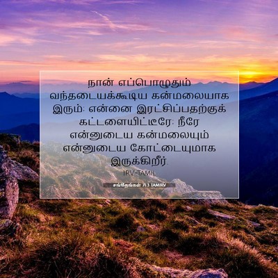 Picture 07 - சங்கீதங்கள் 71:3 TAMIRV - நான் எப்பொழுதும் - Bible Verse Picture