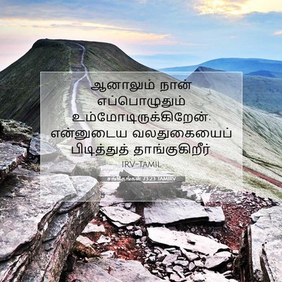 Picture 07 - சங்கீதங்கள் 73:23 TAMIRV - ஆனாலும் நான் - Bible Verse Picture