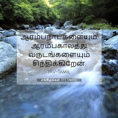 Picture 07 - சங்கீதங்கள் 77:5 TAMIRV - ஆரம்பநாட்களையும், - Bible Verse Picture