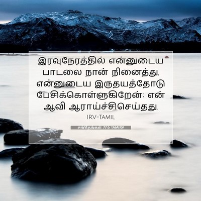 Picture 07 - சங்கீதங்கள் 77:6 TAMIRV - இரவுநேரத்தில் - Bible Verse Picture
