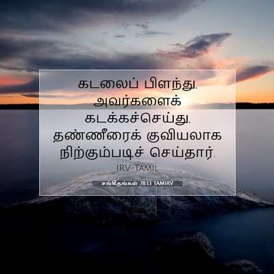 Picture 07 - சங்கீதங்கள் 78:13 TAMIRV - கடலைப் பிளந்து, - Bible Verse Picture