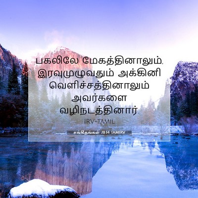Picture 07 - சங்கீதங்கள் 78:14 TAMIRV - பகலிலே - Bible Verse Picture
