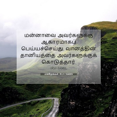 Picture 07 - சங்கீதங்கள் 78:24 TAMIRV - மன்னாவை - Bible Verse Picture