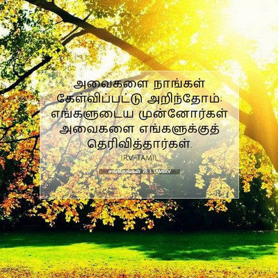 Picture 07 - சங்கீதங்கள் 78:3 TAMIRV - அவைகளை நாங்கள் - Bible Verse Picture
