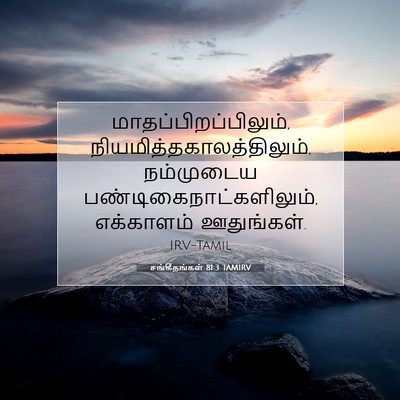 Picture 07 - சங்கீதங்கள் 81:3 TAMIRV - மாதப்பிறப்பிலும், - Bible Verse Picture
