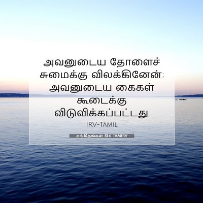 Picture 07 - சங்கீதங்கள் 81:6 TAMIRV - அவனுடைய தோளைச் - Bible Verse Picture